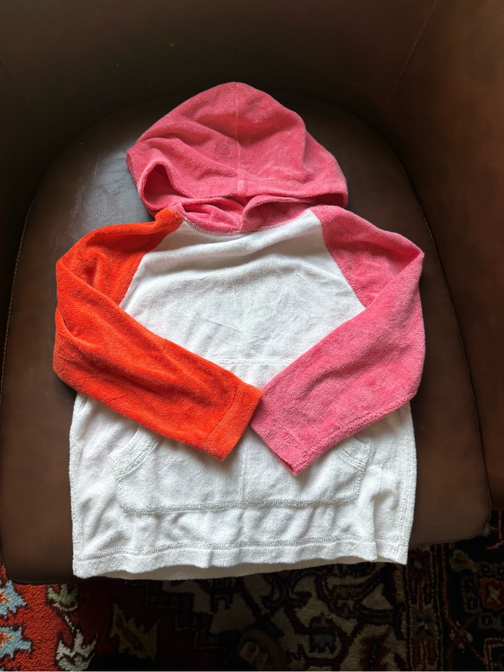 Hanna Andersson Colorblocked Loop Terry Hoodie